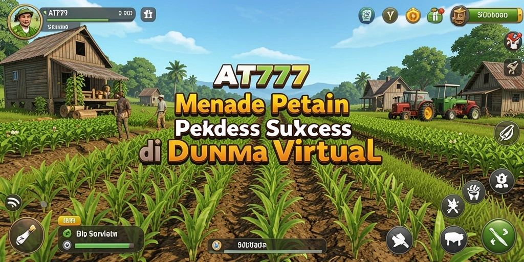 Tampilan gameplay AT777 dengan aktivitas berkebun yang seru.