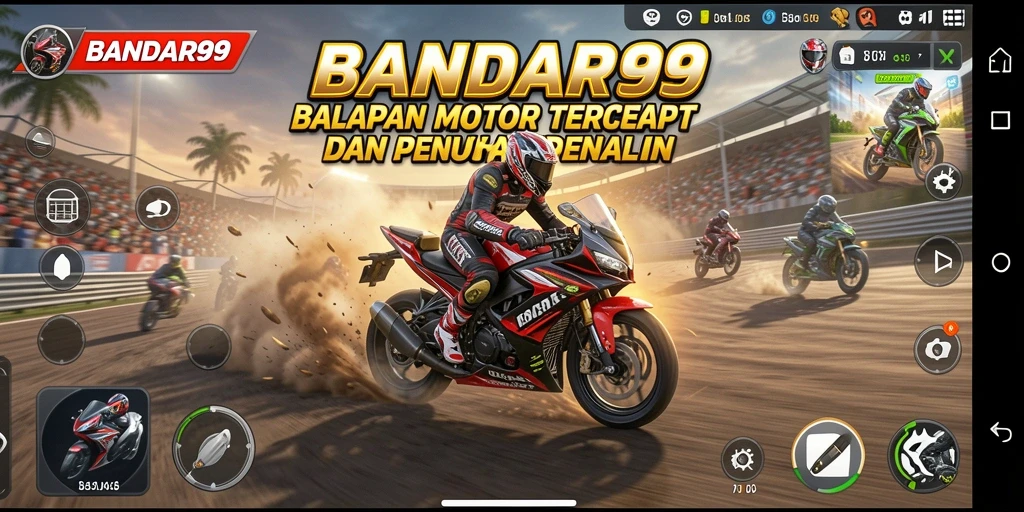 Gameplay BANDAR99 yang menggugah adrenalin dengan balapan motor intens.
