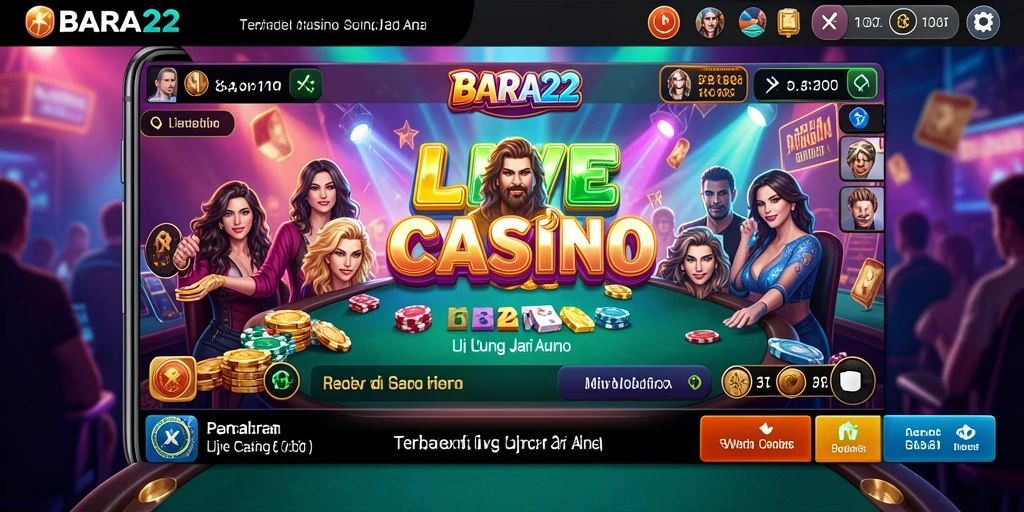 Tampilan gameplay Live Casino yang mengasyikkan di BARA22.