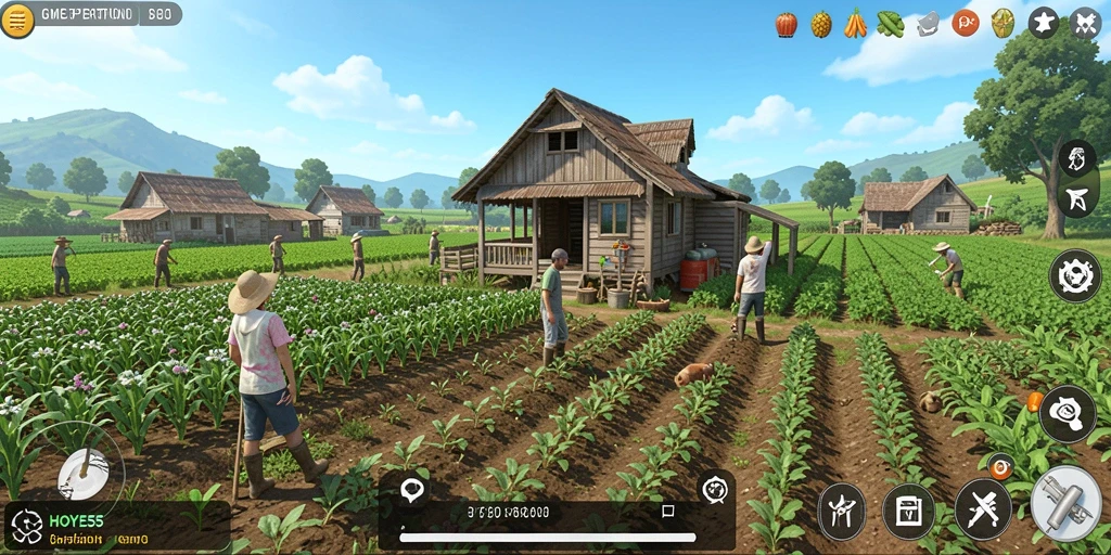 Gameplay seru bertani dan merawat hewan di HOYE55.