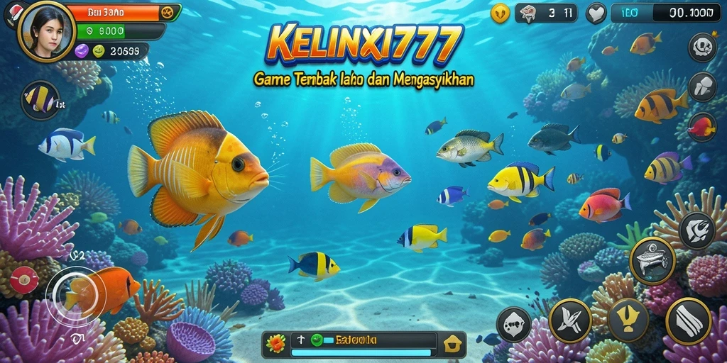 Tampilan gameplay seru saat menembak ikan di KELINCI777.