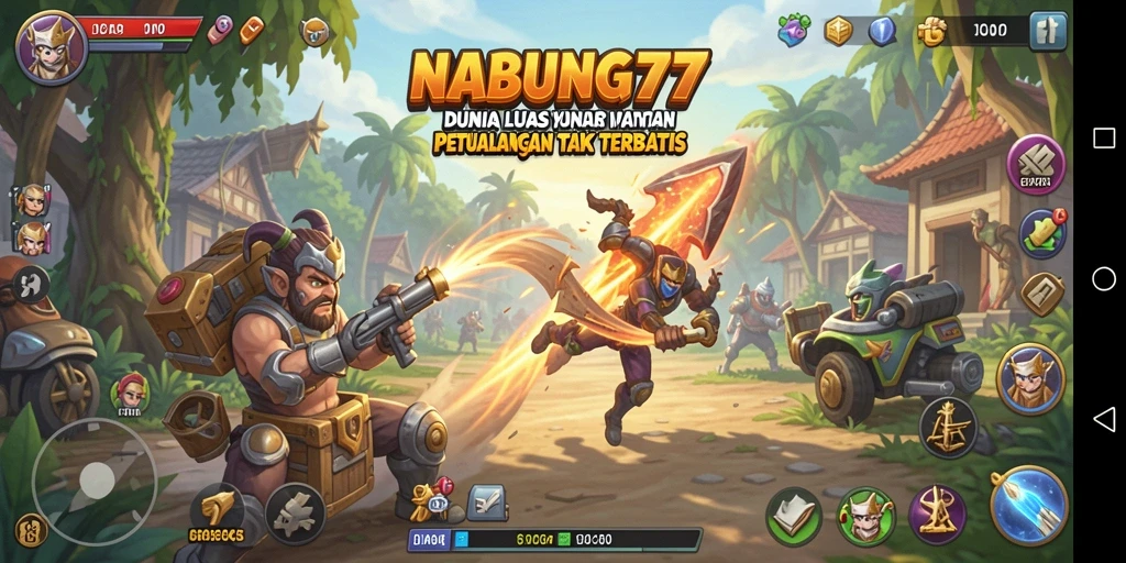 Menampilkan aksi seru dalam dunia Open World NABUNG77.