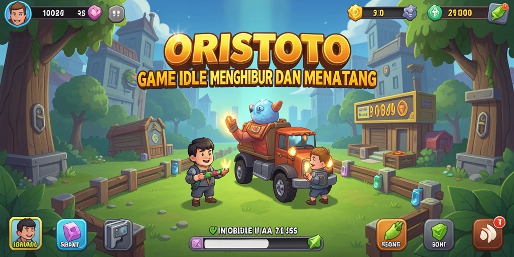 Tampilan permainan ORISTOTO yang menarik dan penuh warna.