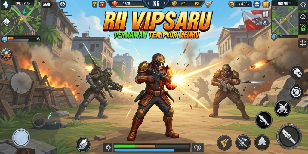 Tampilan gameplay RPVIP5 dengan aksi tembak-menembak yang seru.