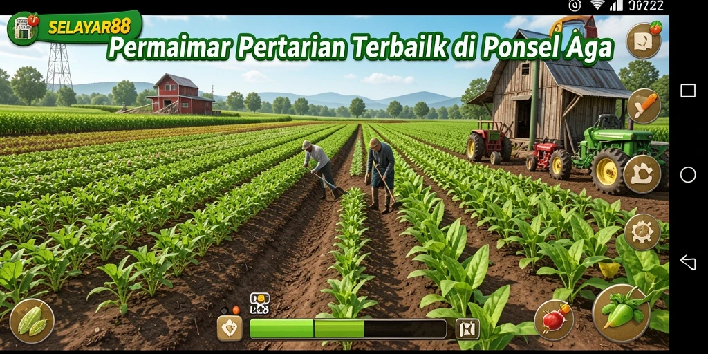 Tampilan gameplay menarik dari SELAYAR88 dengan suasana pertanian.