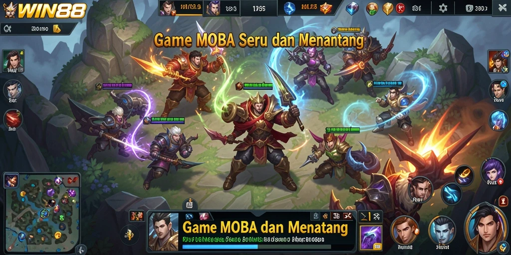 Tampilan gameplay seru di WIN88 dengan aksi pertempuran seru.